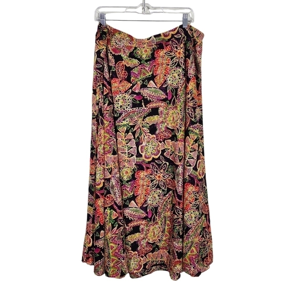 Coldwater Creek Stretchy Skirt Plus Size Artsy Boho, sz 2X